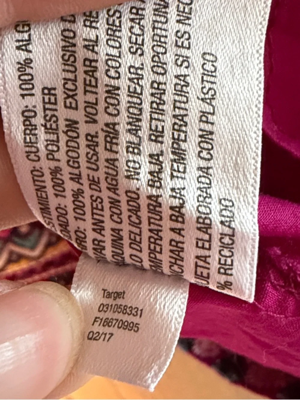 OshKosh B'gosh Magenta Embroidered Hem Dress with Blue Trim